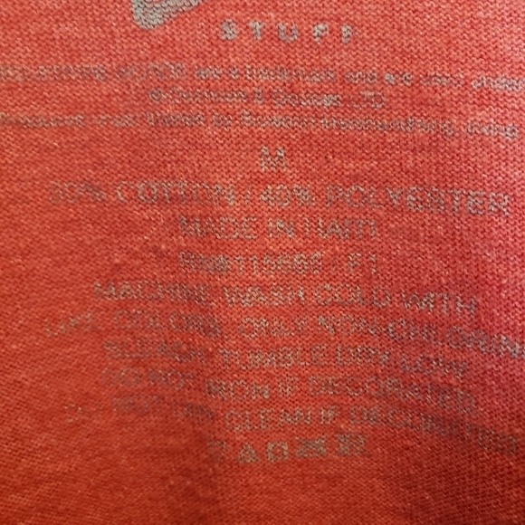 Red Stripe Graphic Tee Red Mens Size Medium - Picture 3 of 7